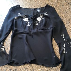 EUC Sheer bell-sleeved top from NY&C